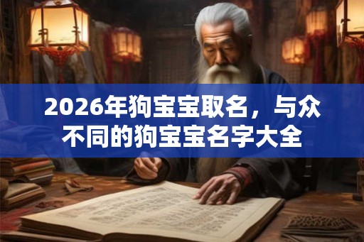 2026年狗宝宝取名，与众不同的狗宝宝名字大全