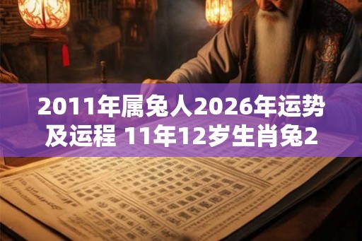 2011年属兔人2026年运势及运程 11年12岁生肖兔2026年每月运势