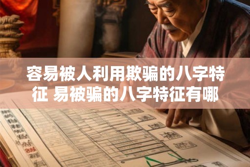 容易被人利用欺骗的八字特征 易被骗的八字特征有哪些