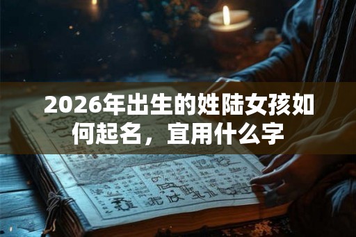 2026年出生的姓陆女孩如何起名，宜用什么字