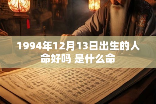 1994年12月13日出生的人命好吗 是什么命