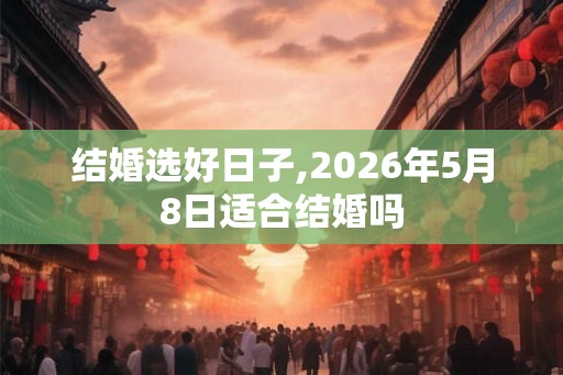 结婚选好日子,2026年5月8日适合结婚吗