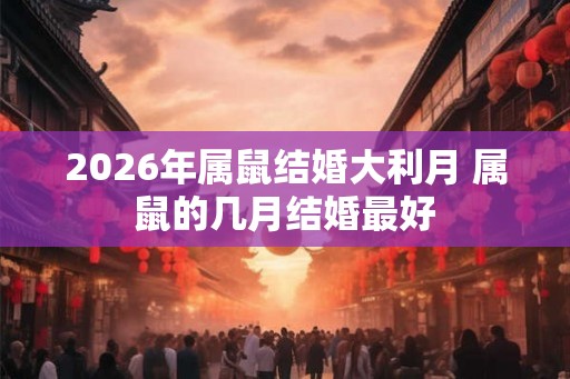 2026年属鼠结婚大利月 属鼠的几月结婚最好