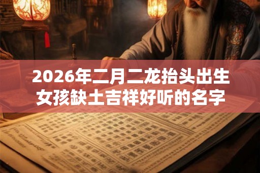 2026年二月二龙抬头出生女孩缺土吉祥好听的名字