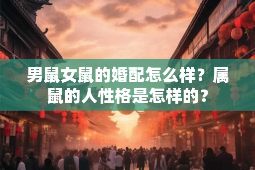 男鼠女鼠的婚配怎么样？属鼠的人性格是怎样的？