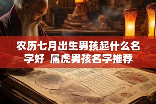 农历七月出生男孩起什么名字好  属虎男孩名字推荐