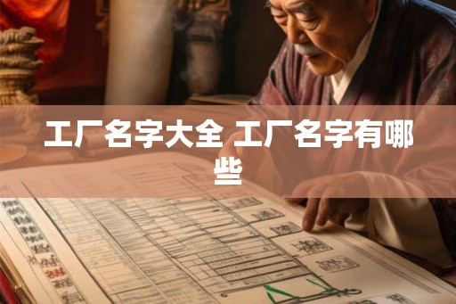 工厂名字大全 工厂名字有哪些