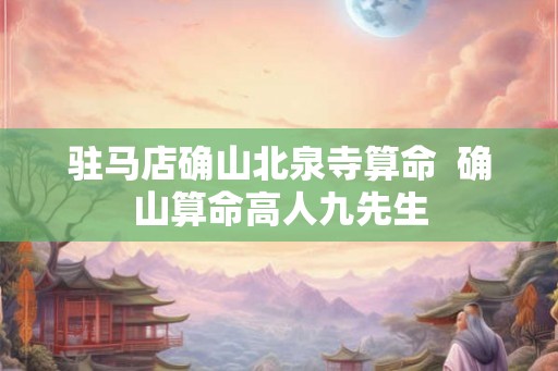 驻马店确山北泉寺算命  确山算命高人九先生