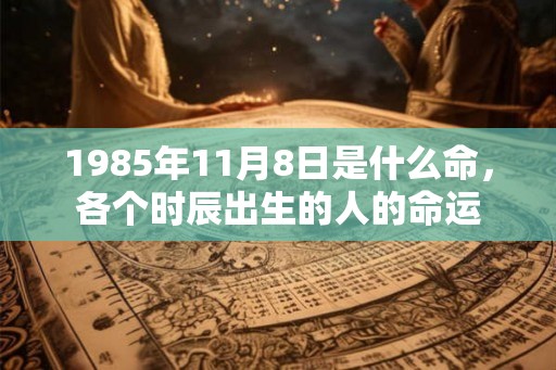 1985年11月8日是什么命，各个时辰出生的人的命运
