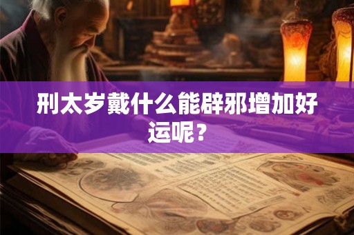 刑太岁戴什么能辟邪增加好运呢？