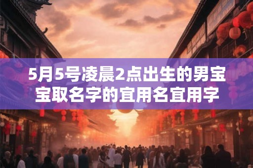 5月5号凌晨2点出生的男宝宝取名字的宜用名宜用字
