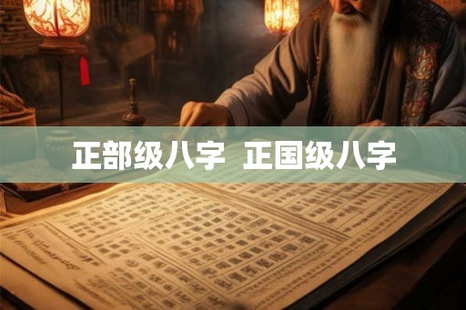 正部级八字  正国级八字