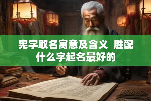 宪字取名寓意及含义  胜配什么字起名最好的