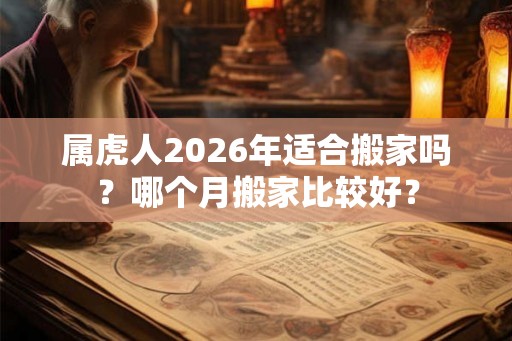 属虎人2026年适合搬家吗？哪个月搬家比较好？
