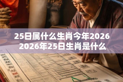 25日属什么生肖今年2026 2026年25日生肖是什么
