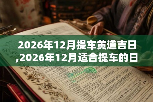 2026年12月提车黄道吉日,2026年12月适合提车的日子