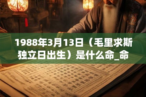 1988年3月13日（毛里求斯独立日出生）是什么命_命运如何