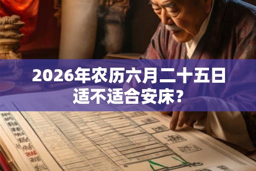 2026年农历六月二十五日适不适合安床？