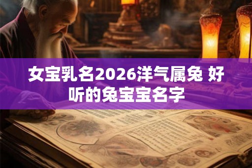 女宝乳名2026洋气属兔 好听的兔宝宝名字