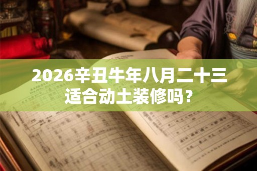 2026辛丑牛年八月二十三适合动土装修吗？