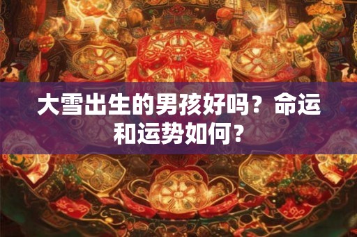 大雪出生的男孩好吗？命运和运势如何？