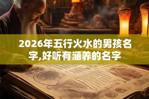 2026年五行火水的男孩名字,好听有涵养的名字 2026年五行火水的男孩名字,好听有涵养的名字
