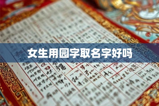 女生用园字取名字好吗