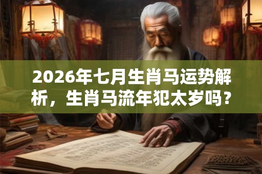 2026年七月生肖马运势解析，生肖马流年犯太岁吗？