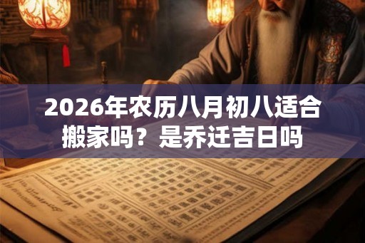 2026年农历八月初八适合搬家吗？是乔迁吉日吗