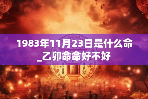 1983年11月23日是什么命_乙卯命命好不好