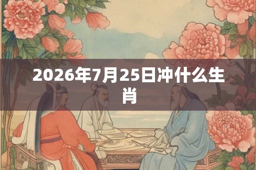 2026年7月25日冲什么生肖