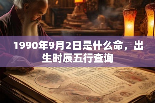 1990年9月2日是什么命，出生时辰五行查询