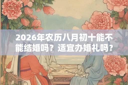 2026年农历八月初十能不能结婚吗？适宜办婚礼吗？
