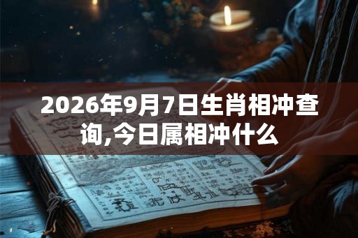 2026年9月7日生肖相冲查询,今日属相冲什么