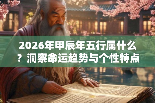 2026年甲辰年五行属什么？洞察命运趋势与个性特点！
