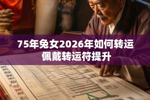 75年兔女2026年如何转运 佩戴转运符提升 75年兔女2026年如何转运 佩戴转运符提升