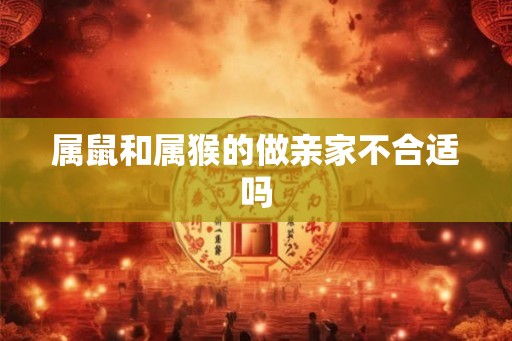 属鼠和属猴的做亲家不合适吗