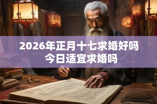 2026年正月十七求婚好吗 今日适宜求婚吗 2026年正月十七求婚好吗 今日适宜求婚吗