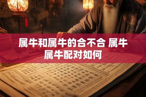 属牛和属牛的合不合 属牛属牛配对如何