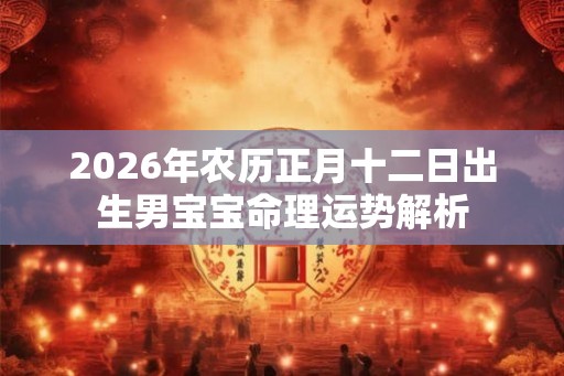 2026年农历正月十二日出生男宝宝命理运势解析 2026年农历正月十二日出生男宝宝命理运势解析