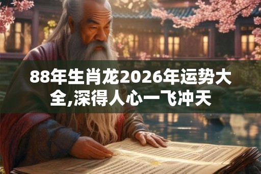 88年生肖龙2026年运势大全,深得人心一飞冲天