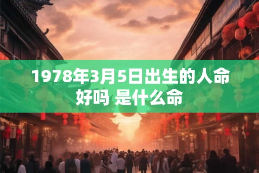 1978年3月5日出生的人命好吗 是什么命