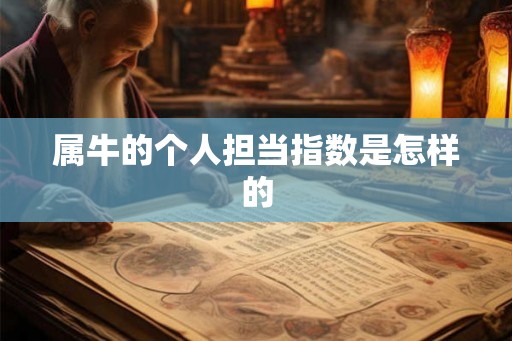 属牛的个人担当指数是怎样的
