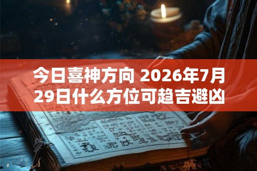 今日喜神方向 2026年7月29日什么方位可趋吉避凶