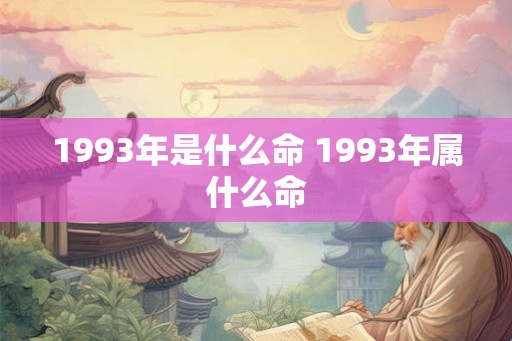 1993年是什么命 1993年属什么命