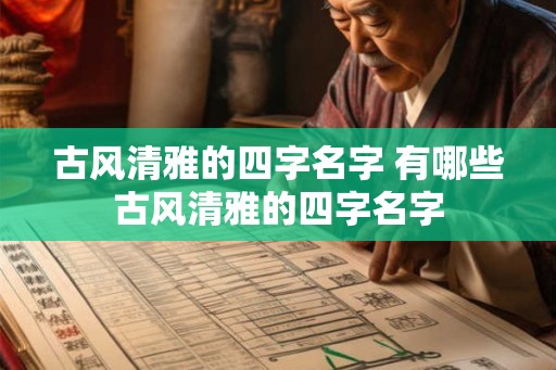 古风清雅的四字名字 有哪些古风清雅的四字名字 古风清雅的四字名字 有哪些古风清雅的四字名字