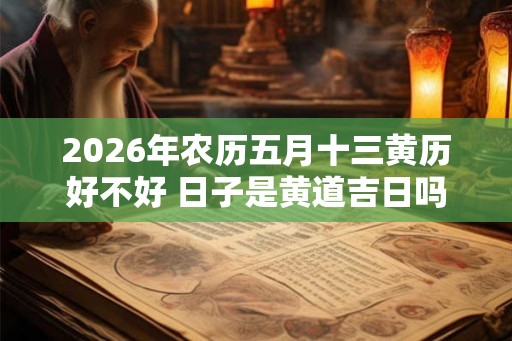 2026年农历五月十三黄历好不好 日子是黄道吉日吗