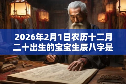 2026年2月1日农历十二月二十出生的宝宝生辰八字是什么