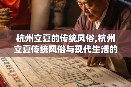 杭州立夏的传统风俗,杭州立夏传统风俗与现代生活的交融