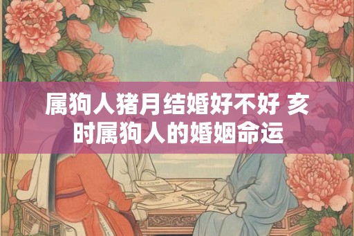 属狗人猪月结婚好不好 亥时属狗人的婚姻命运